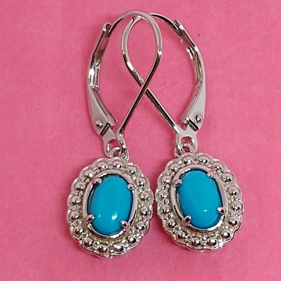 Nwot, sleeping beauty turquoise earrings. - Picture 2 of 7